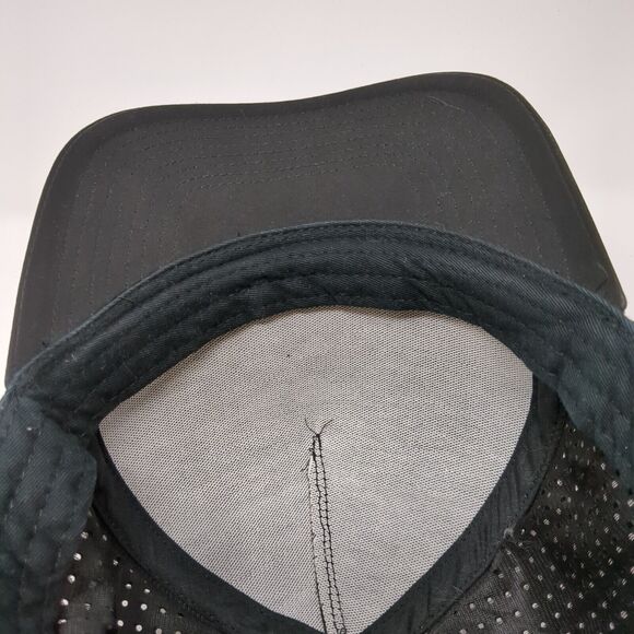 OVVN Snapback Hat Black One Size Adjustable Solid Laser Cut Perforated - Picture 7 of 7